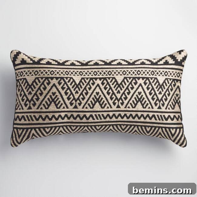 Kilim lumbar pillow