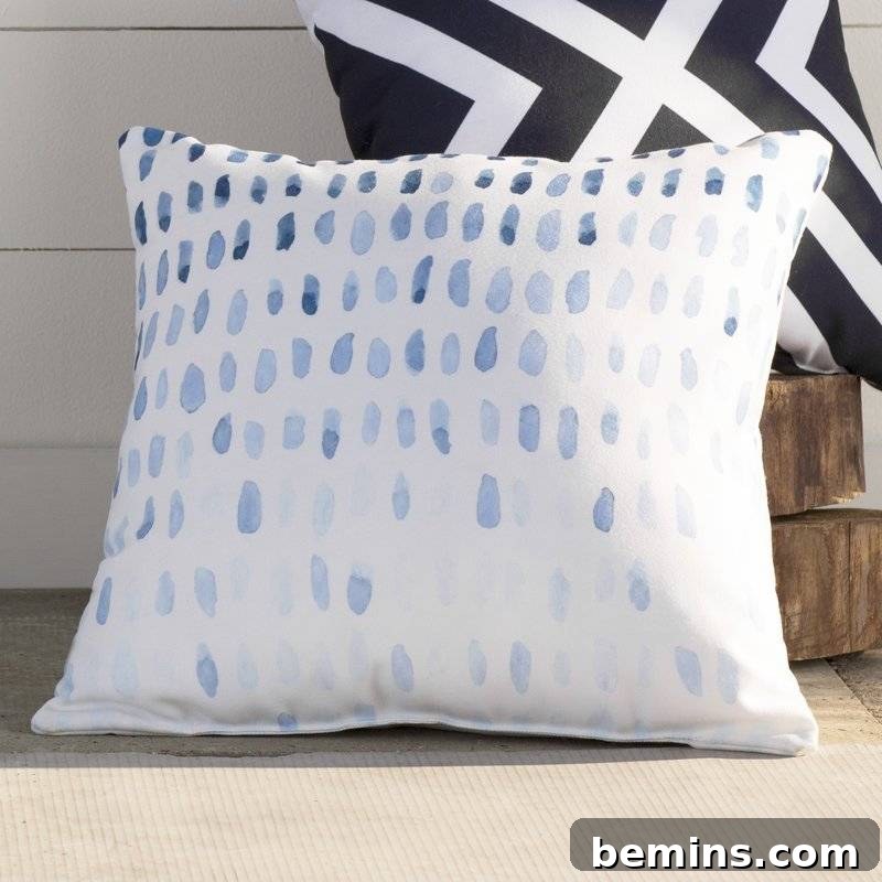 Watercolor outdoor pillow