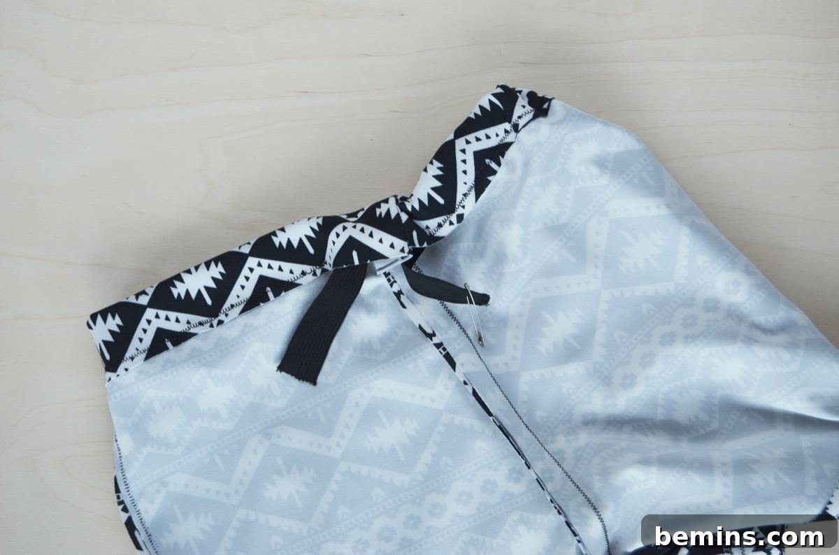 Craft Shorts in a Flash: A One-Hour Sewing Project 12 Adding a drawstring to the shorts