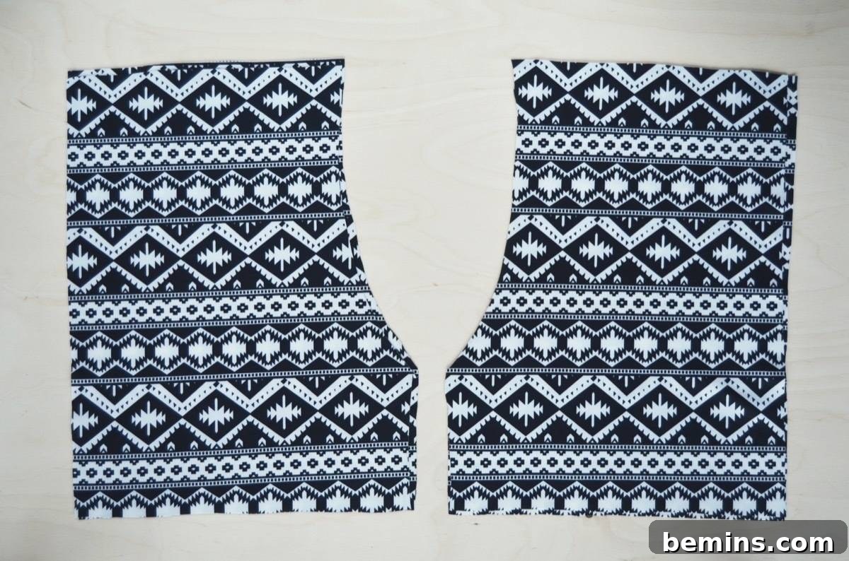 Craft Shorts in a Flash: A One-Hour Sewing Project 5 Cutting fabric pieces for sewing shorts