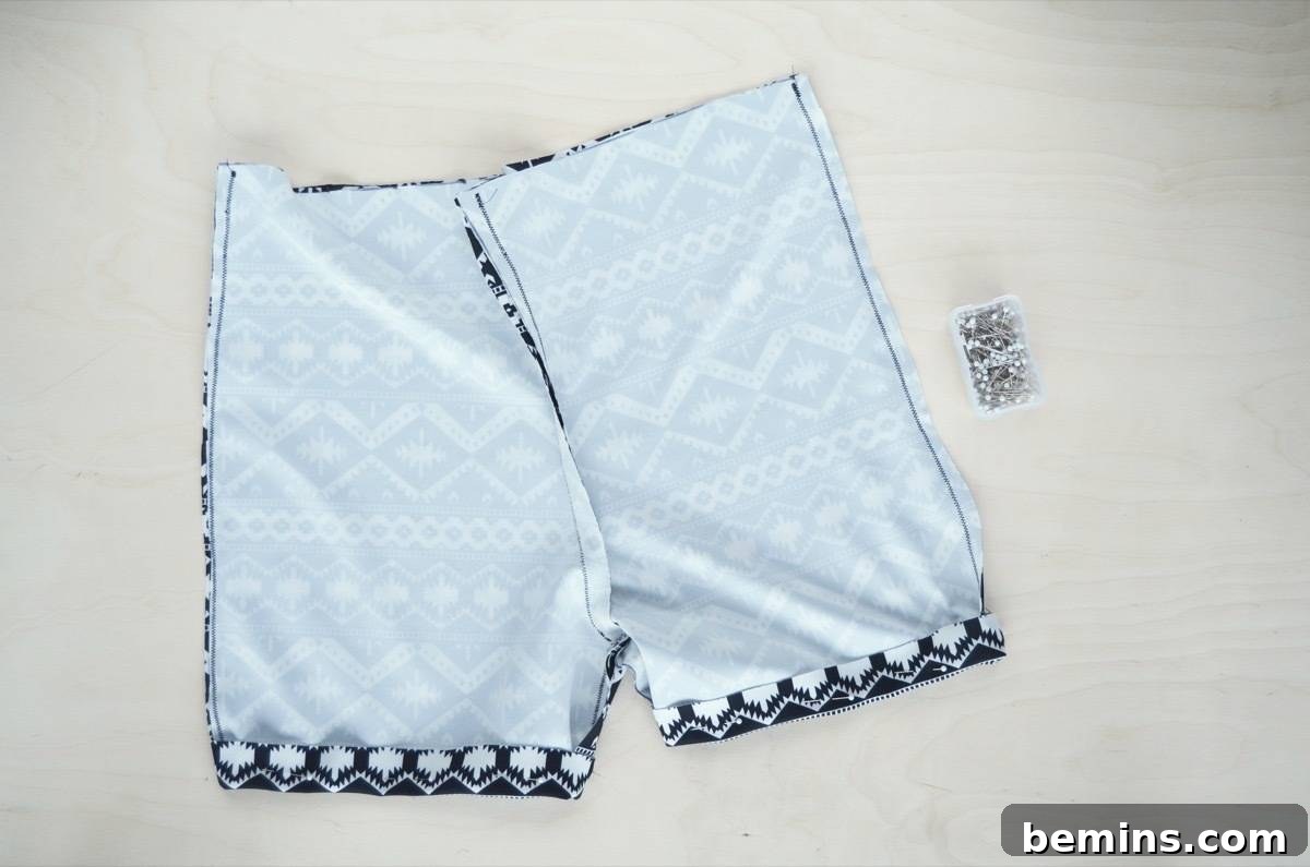Craft Shorts in a Flash: A One-Hour Sewing Project 10 Creating the elastic waistband for the shorts