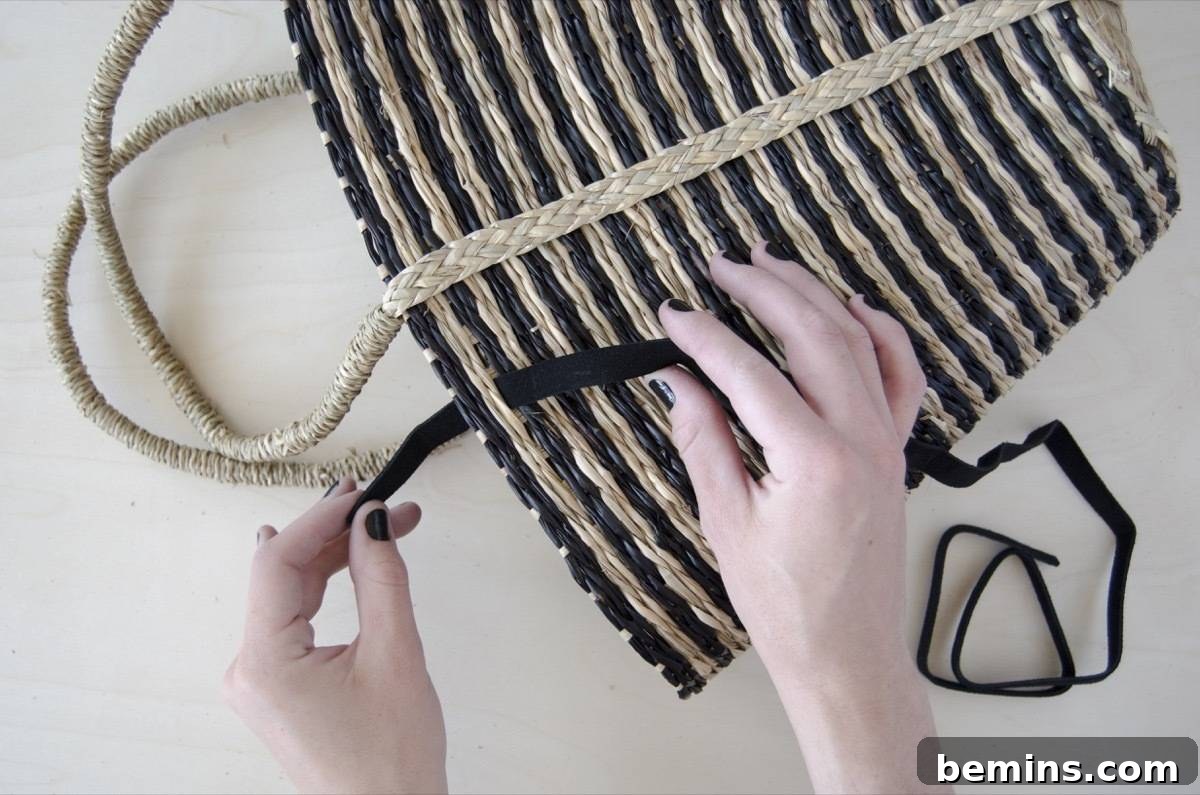 DIY Picnic Backpack - Step 1a: Determining strap placement