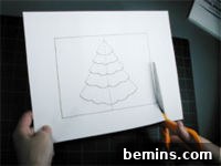 Cut Out the Christmas Tree Outline