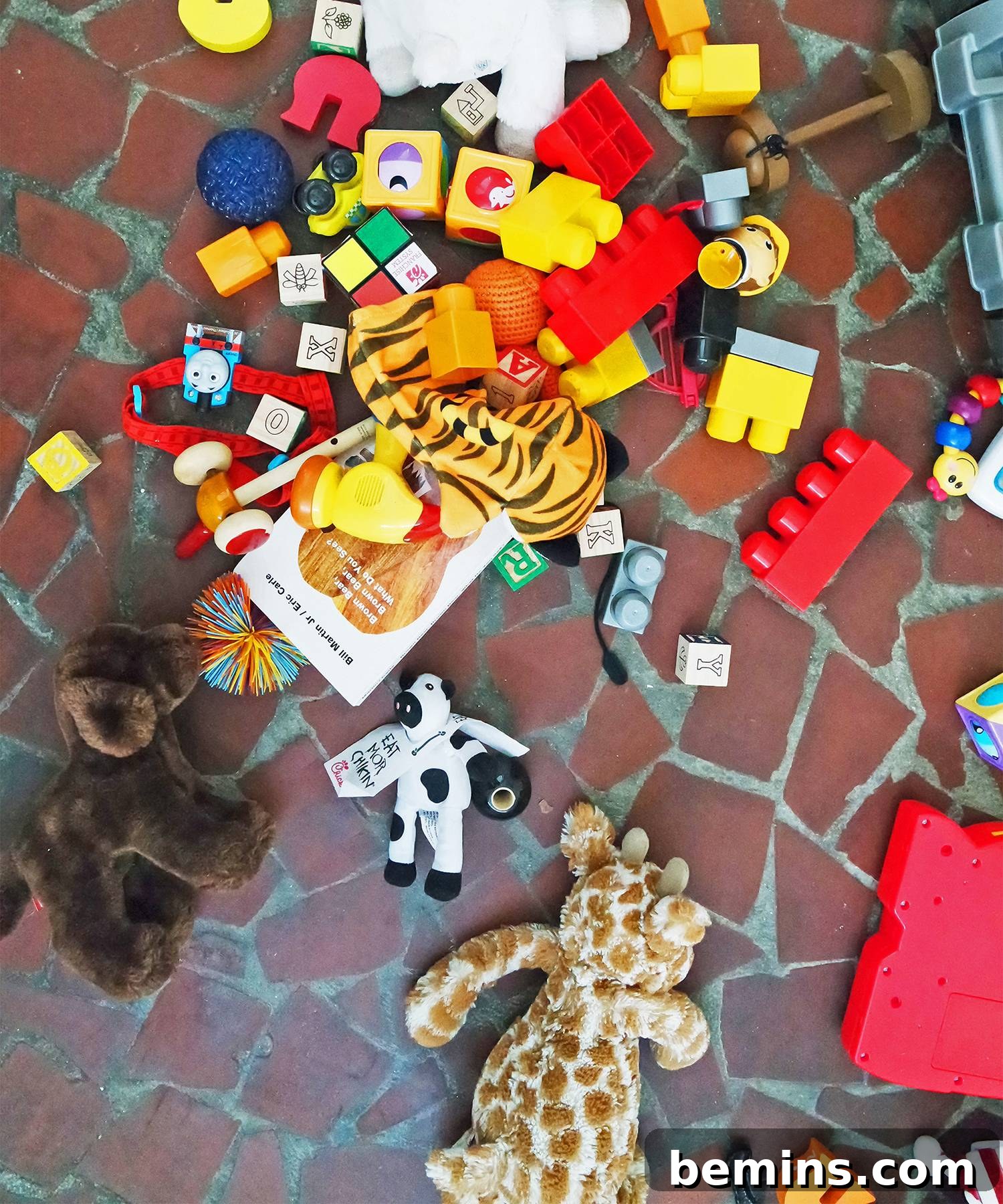 Before: Another view of the cluttered sunroom awaiting its playroom conversion.