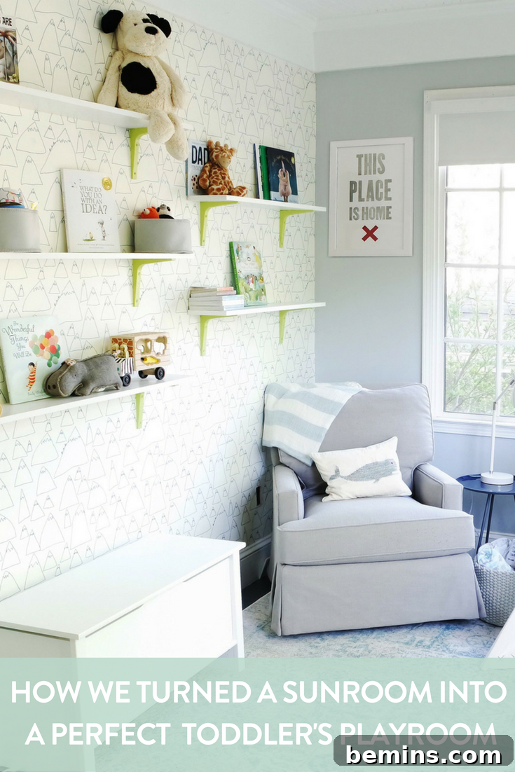 Turning a sunroom into a playroom to accommodate our growing family
