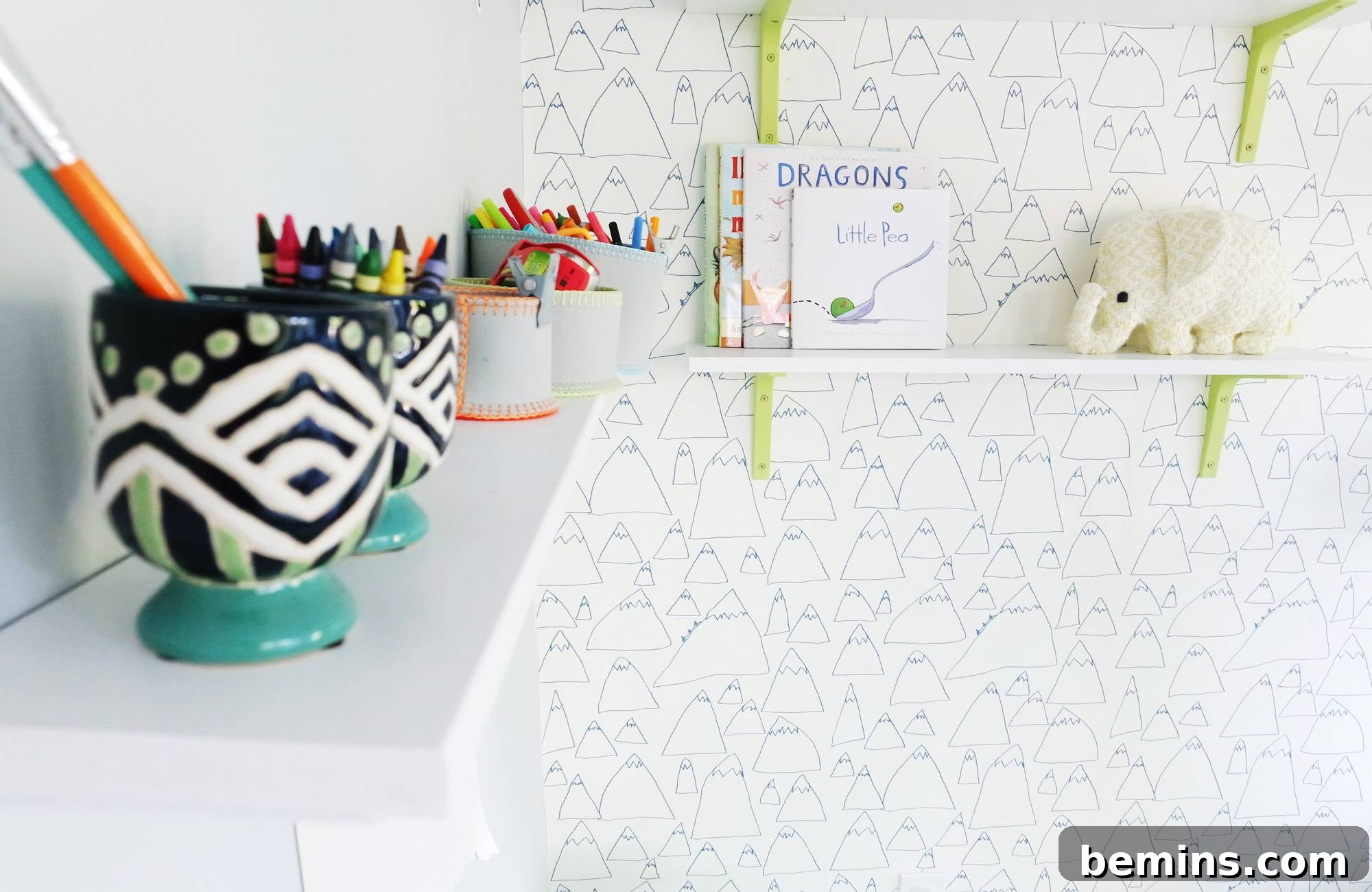 Playroom reveal - from sunroom to space for a newborn baby brother.