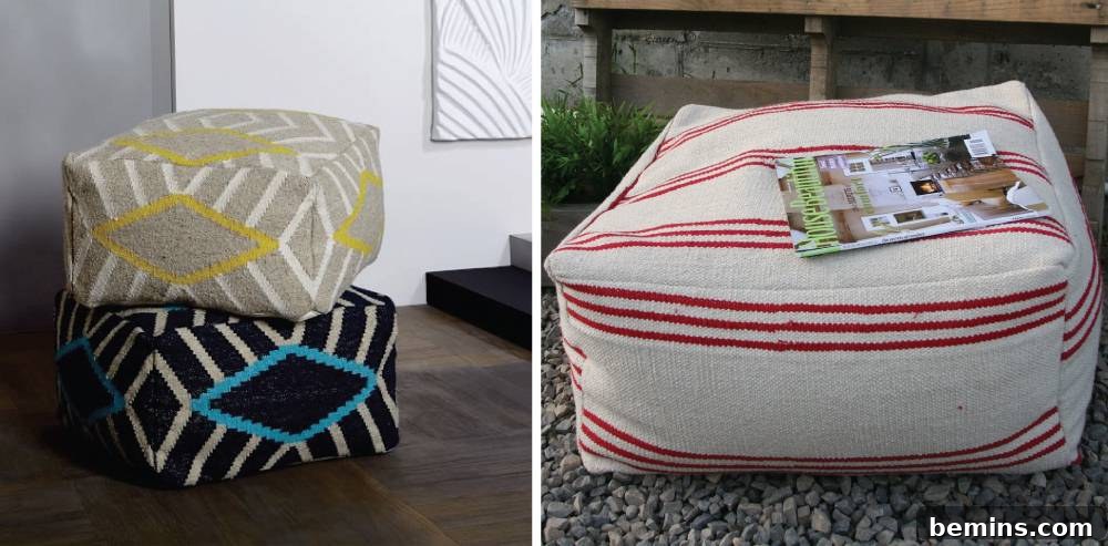 DIY Home Decor: 14 Ways to Personalize Your Space 12 DIY Floor Poufs