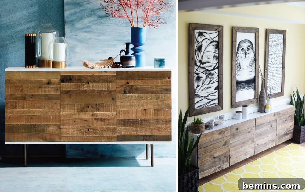 DIY Home Decor: 14 Ways to Personalize Your Space 5 DIY Reclaimed Wood Buffet