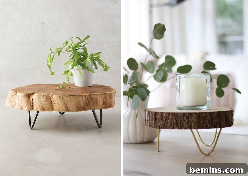 DIY Home Decor: 14 Ways to Personalize Your Space 10 DIY Wood Slab Tray