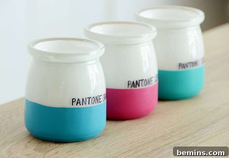 DIY Balloon-Dipped Pantone Vases