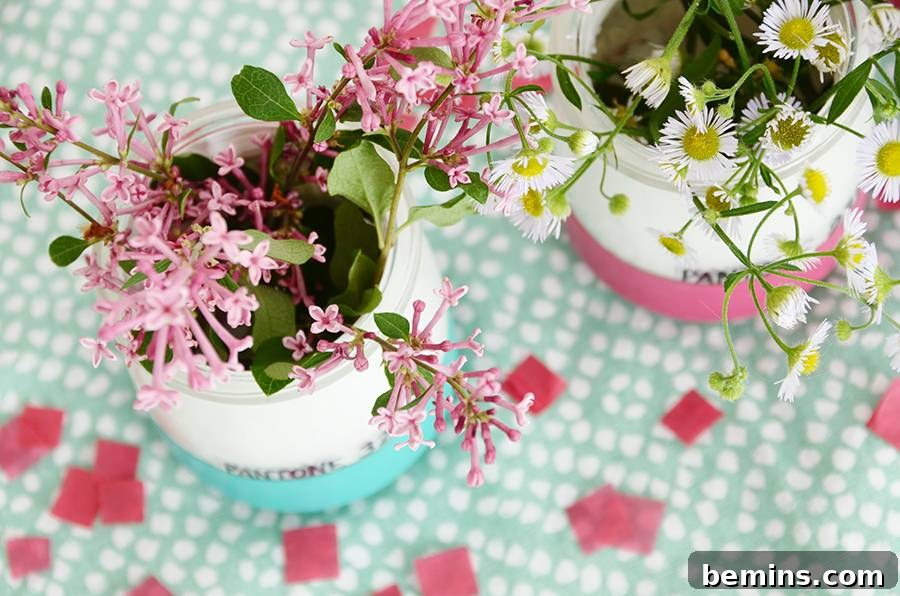 DIY Balloon-Dipped Pantone Vases