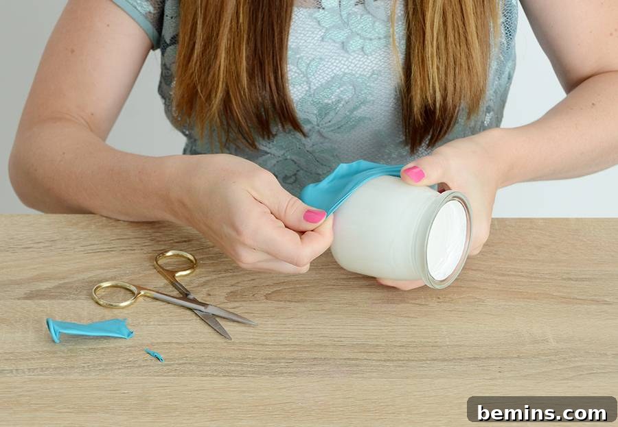 DIY Balloon-Dipped Pantone Vases