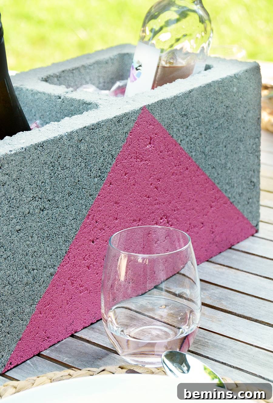 Easy DIY Cinder Block Wine Cooler