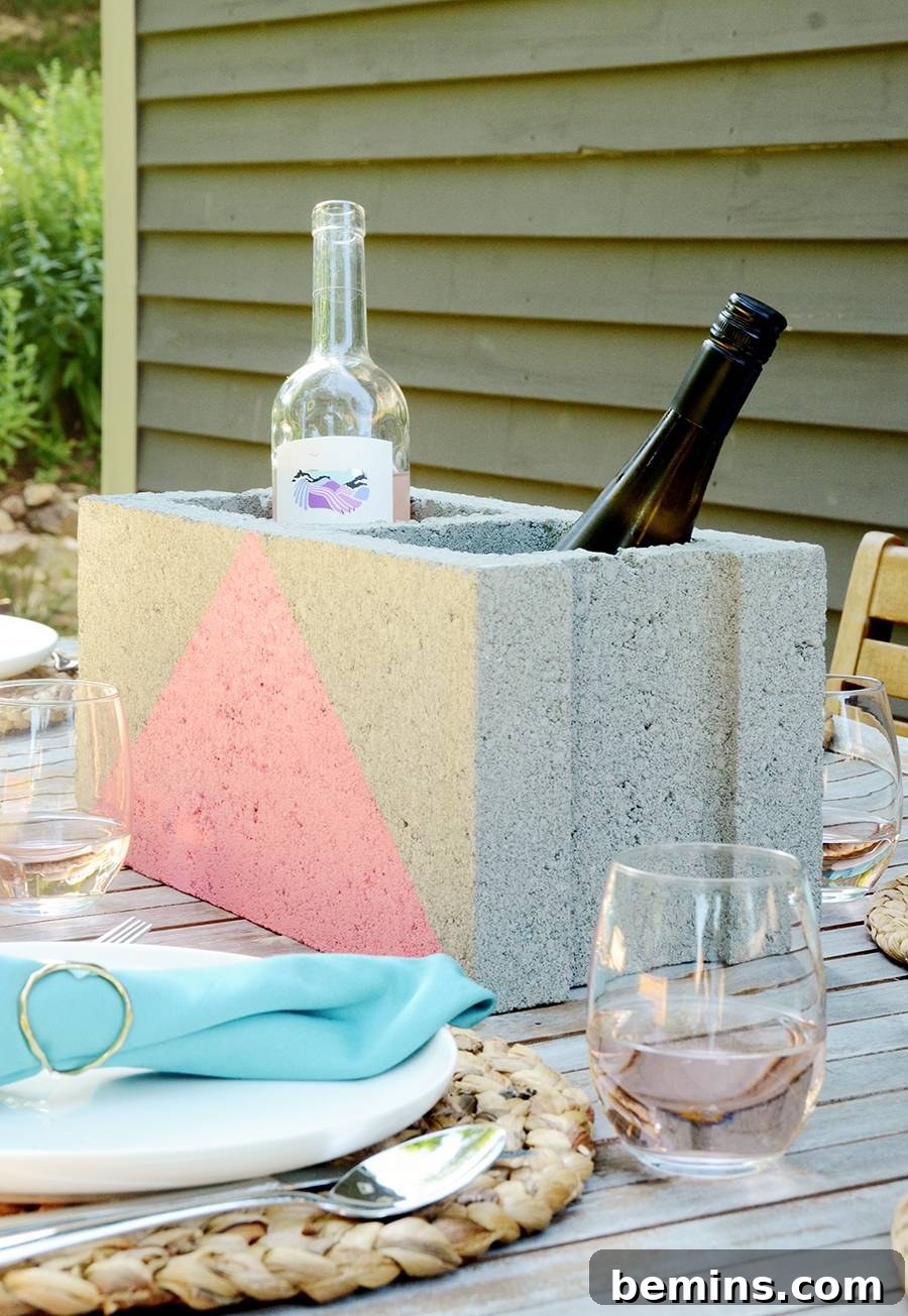 Easy DIY Cinder Block Wine Cooler