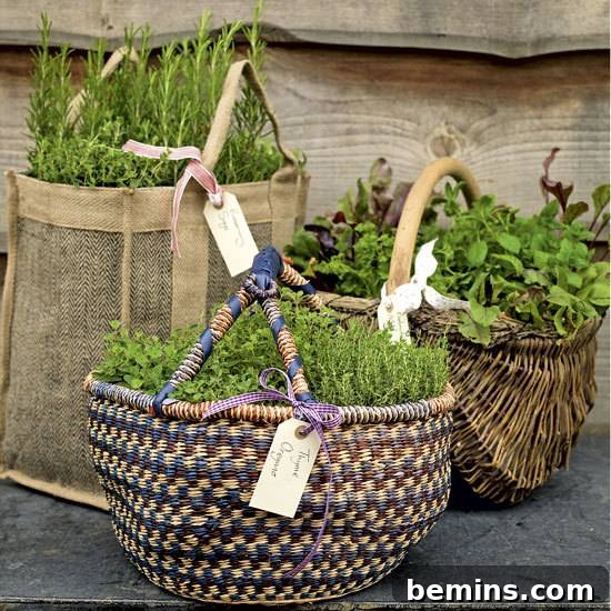 Basket Herb Garden