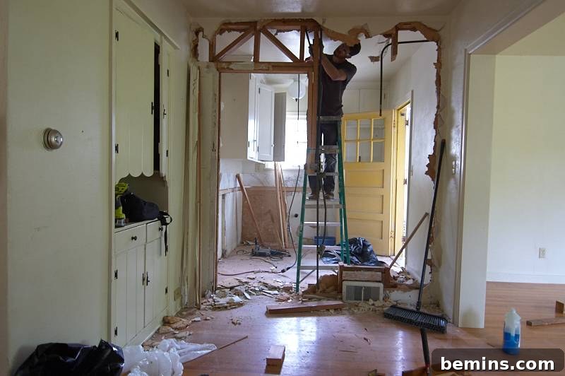 Minor Demolition: Curbly Home Renovation Kick-Off 9 Construction work in progress