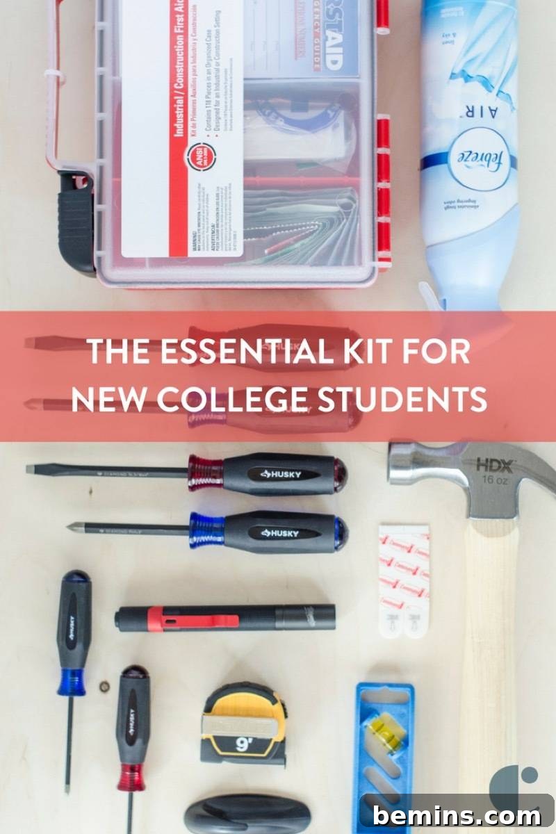 13 Dorm Essentials Your College Student Cant Live Without 16 How to put together a complete dorm kit with everything found at Home Depot!