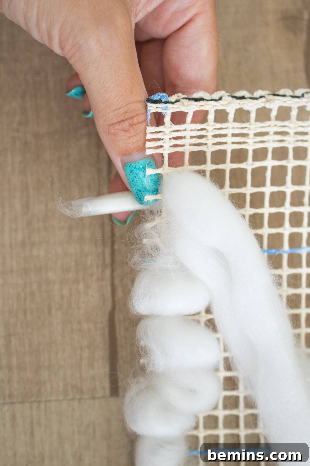 Taping the Yarn for Easy Threading