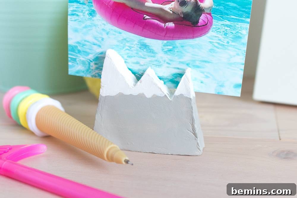 Easy Clay Mountain Photo Holder Tutorial