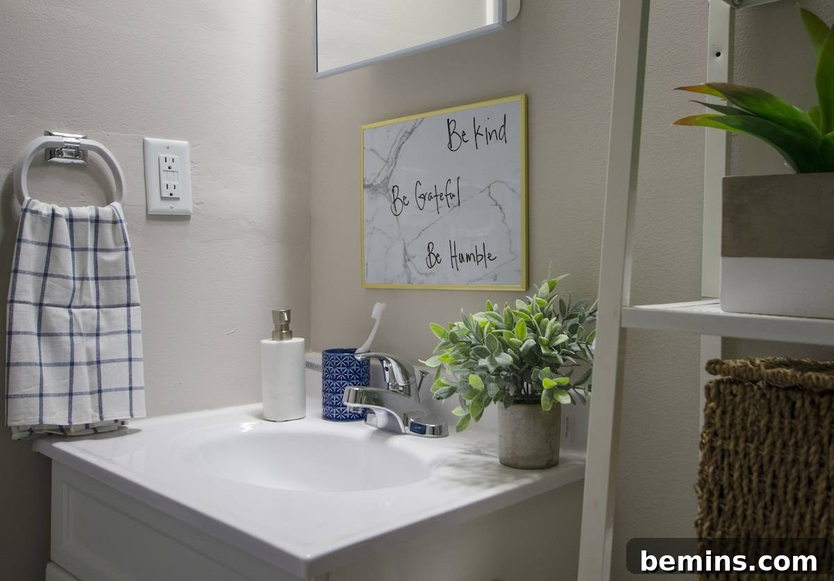 Dry-Erase Board Underneath Mirror