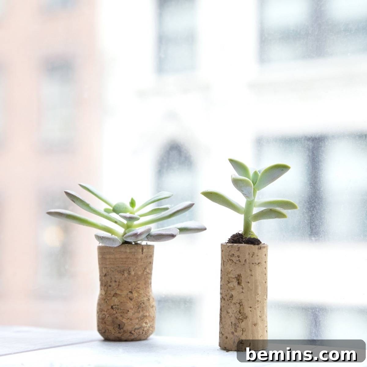Four Wine Cork Projects: Succulent Planters