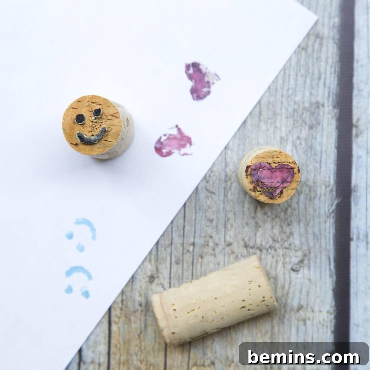 Four Wine Cork Projects: Personalized Stamps