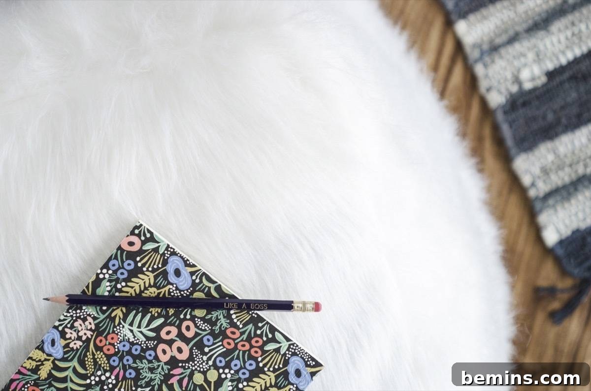 DIY Faux Fur Pouf on a Budget 12 Details from the Faux Fur Pouf Project