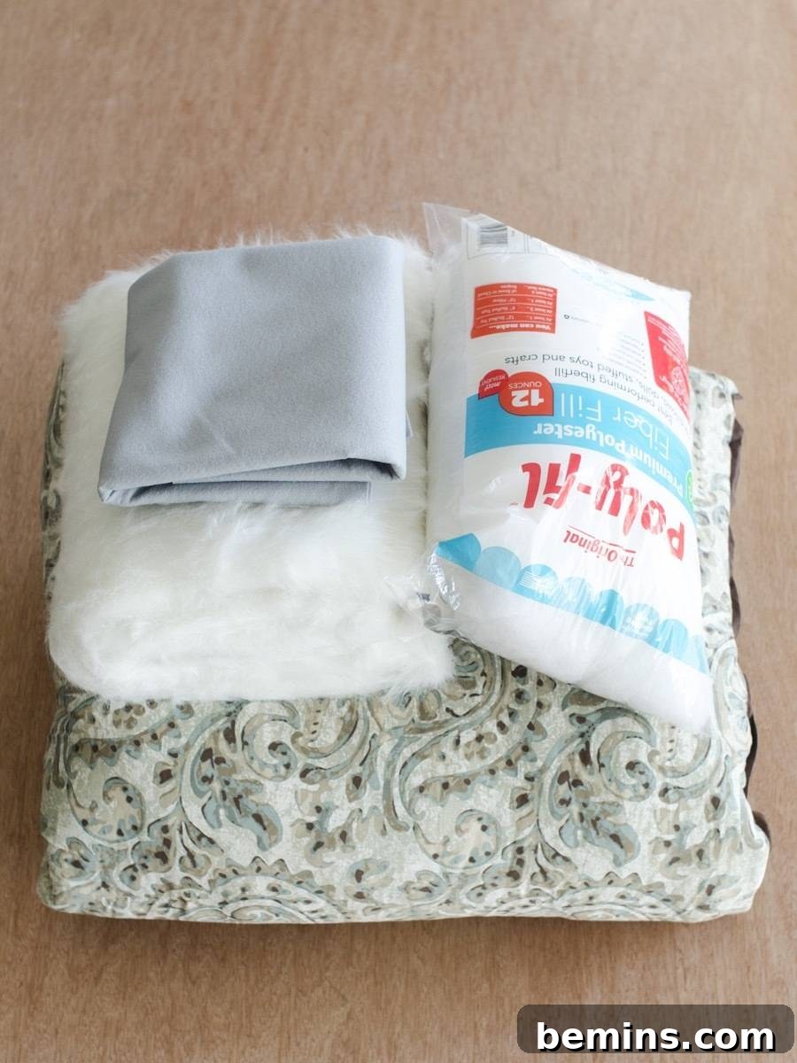 DIY Faux Fur Pouf on a Budget 3 Materials Needed for Making a Faux Fur Pouf