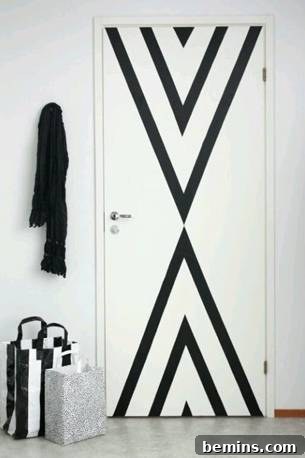 75 DIY Dorm Room Decor Ideas to Make It Your Own 12 Washi Tape Door Decor