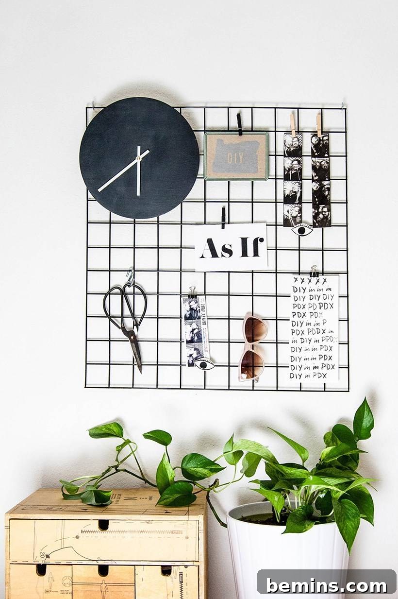 75 DIY Dorm Room Decor Ideas to Make It Your Own 15 Metal Wall Grid