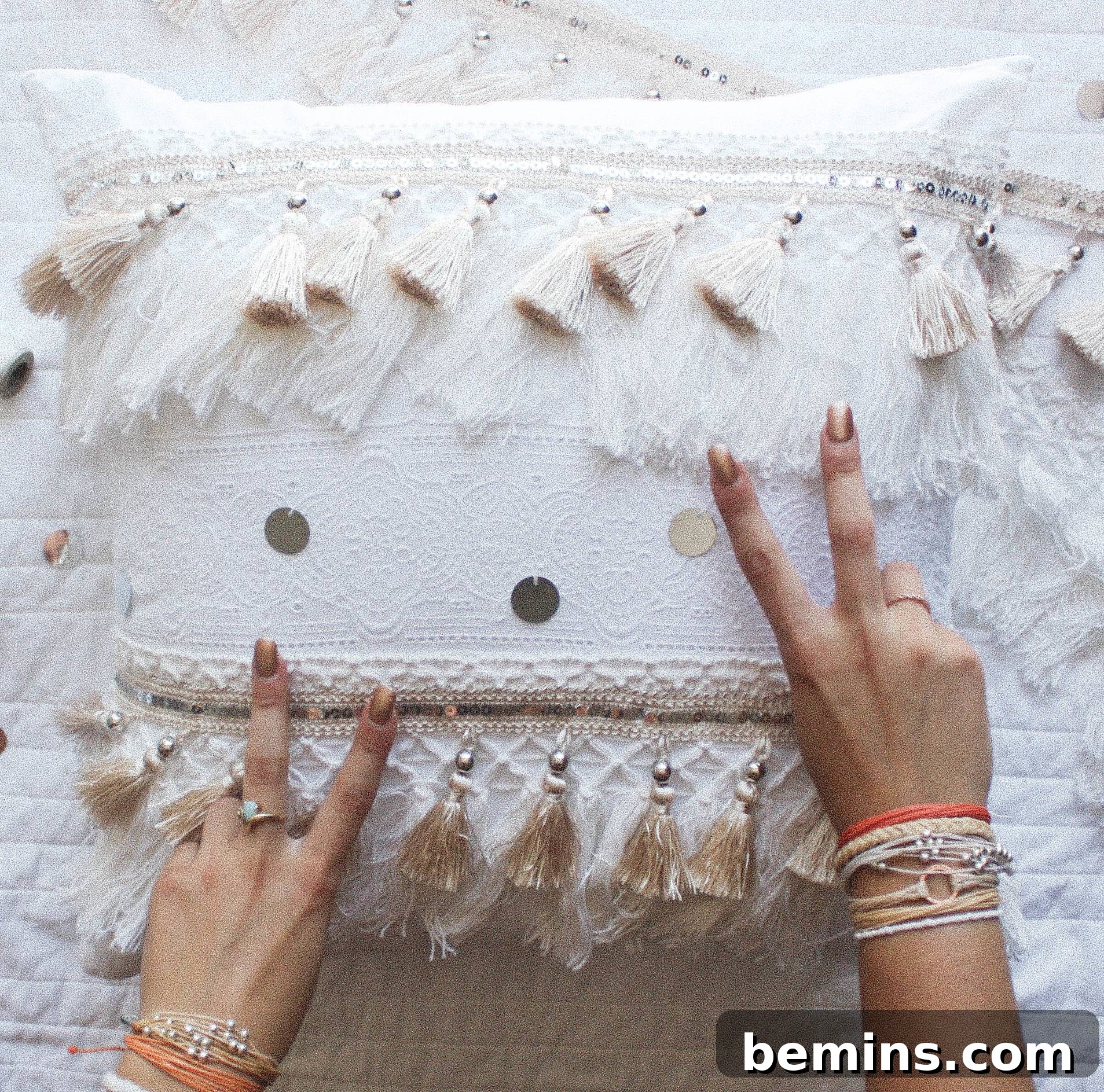 75 DIY Dorm Room Decor Ideas to Make It Your Own 21 Boho Tassel Throw Pillow