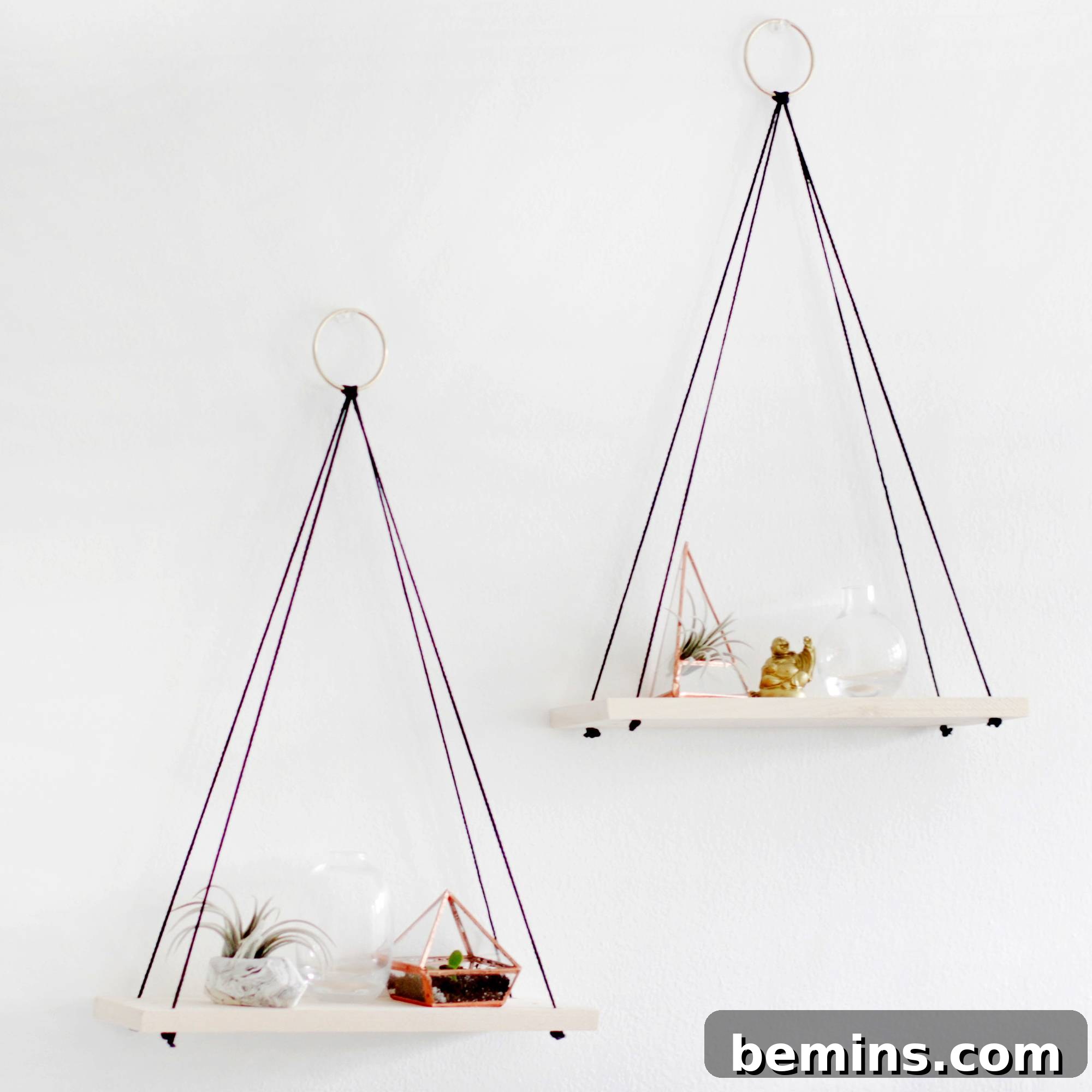 75 DIY Dorm Room Decor Ideas to Make It Your Own 5 DIY Hanging Shelves