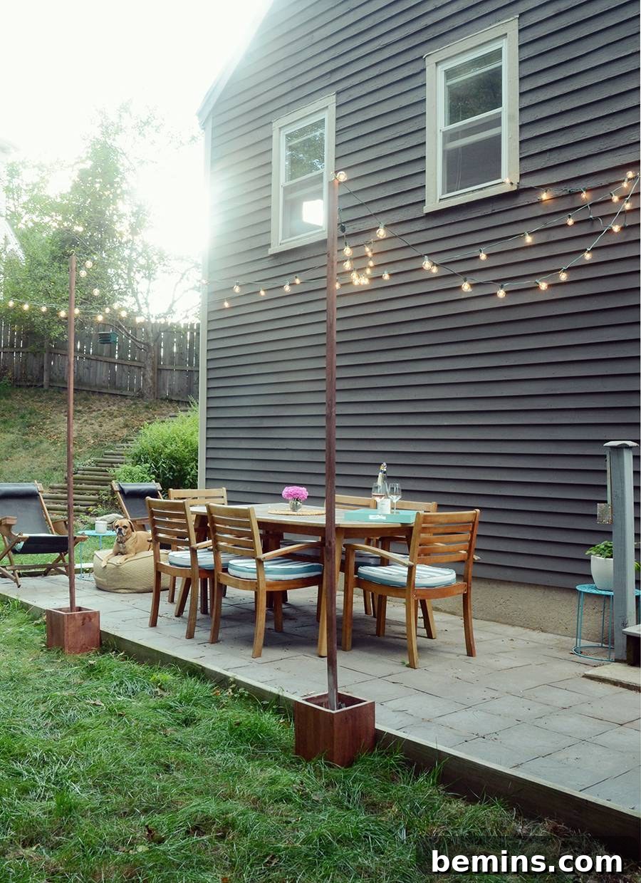 Attaching hooks to the house