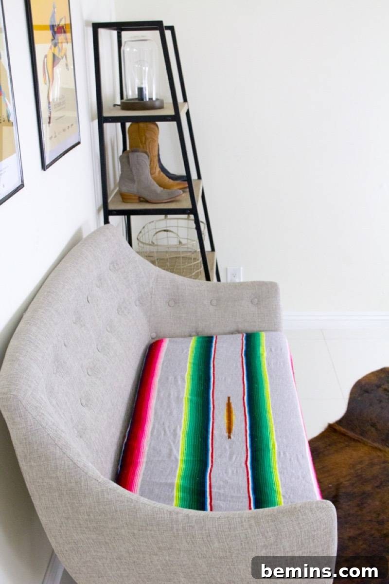 Cushions covered in blankets