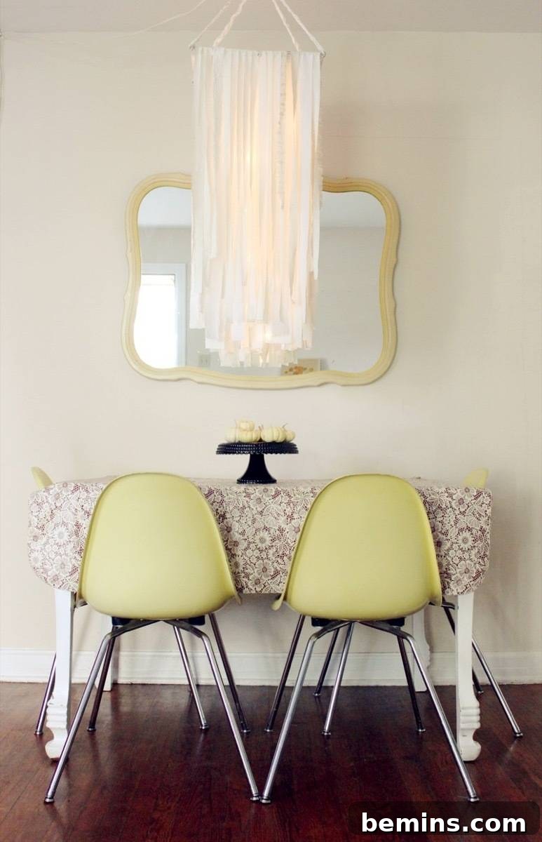 Fabric chandelier