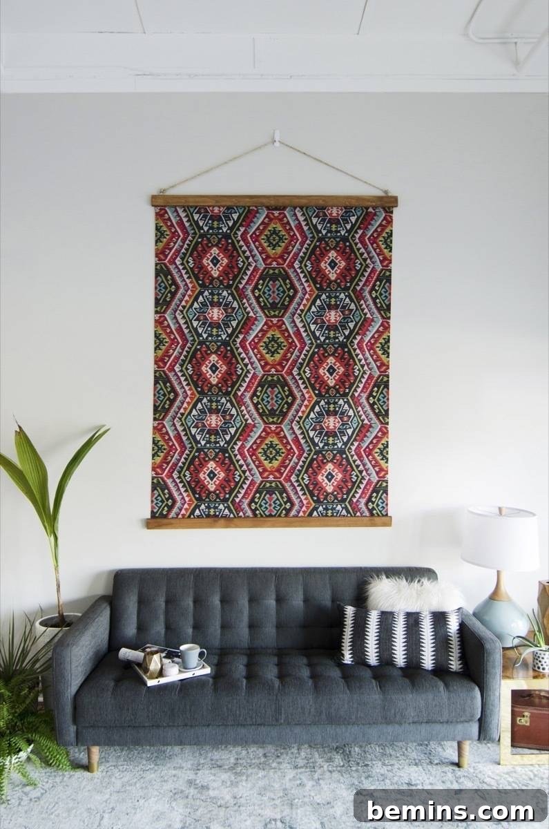 Custom framed fabric art