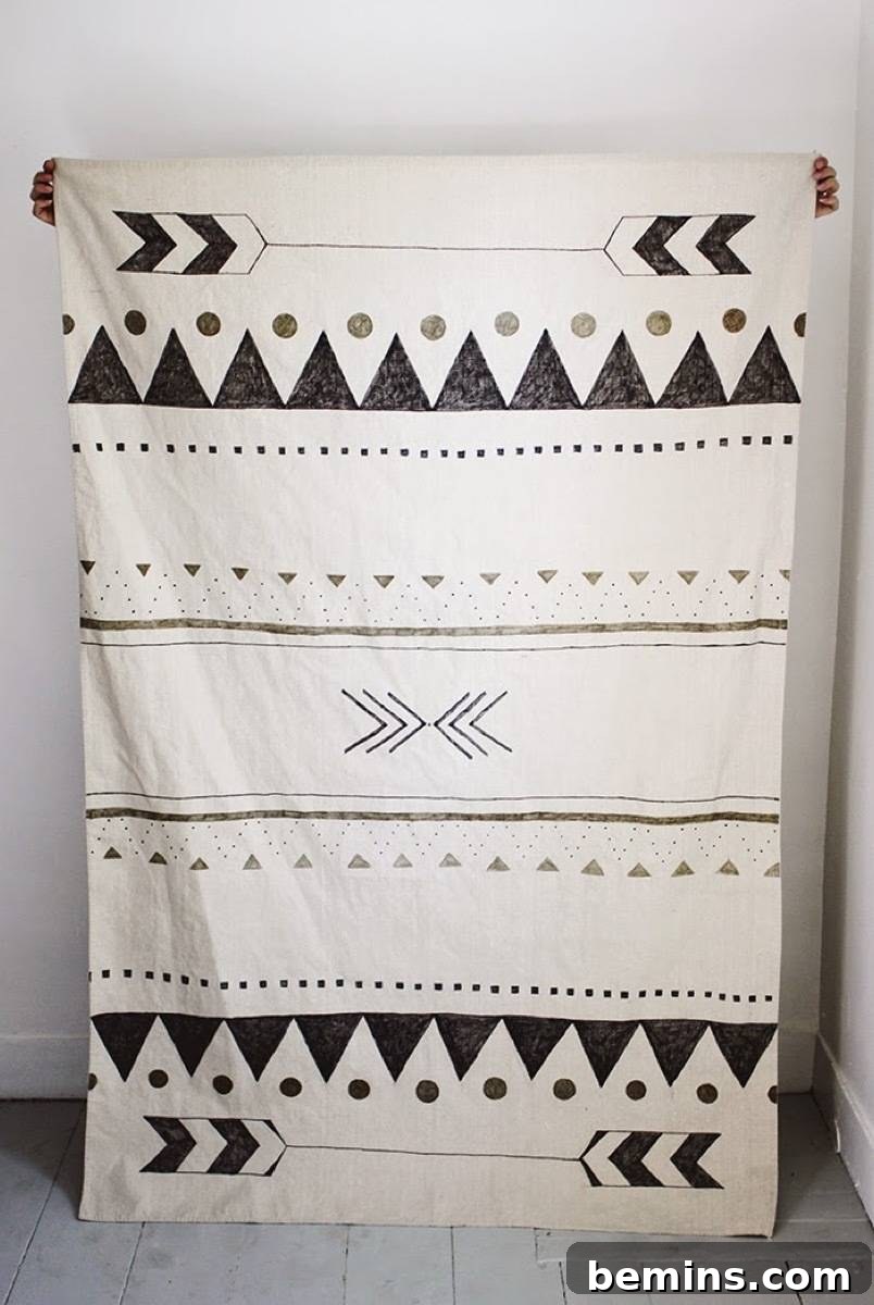 Hand-painted rug