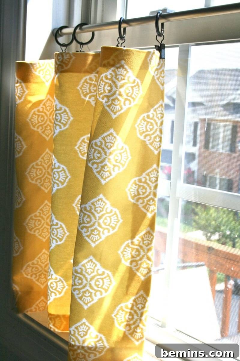 No-sew cafe curtains