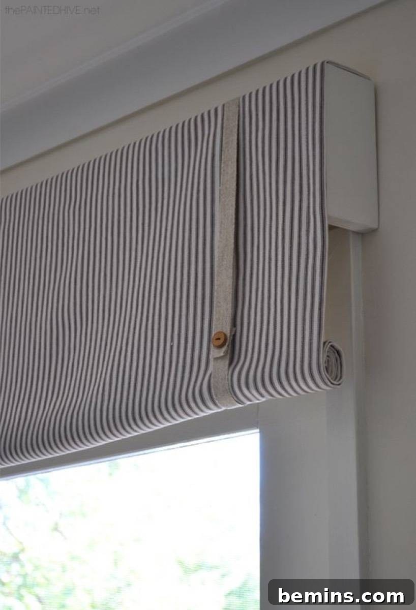 Rolled valance DIY