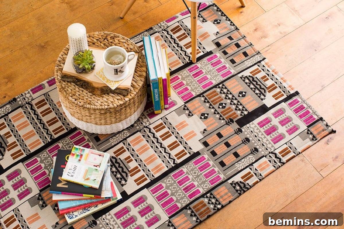 DIY fabric floor rug
