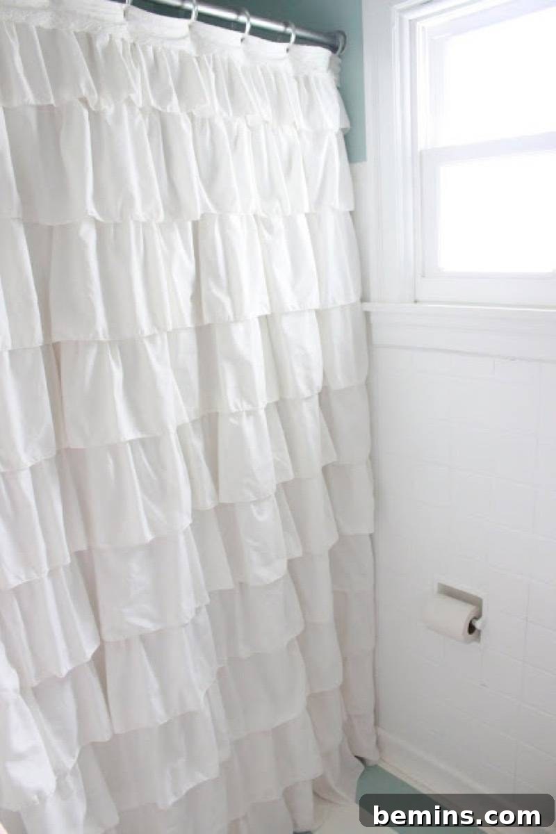 Ruffled curtain