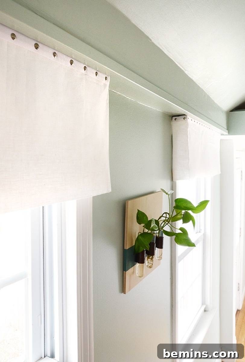 DIY no-sew valances