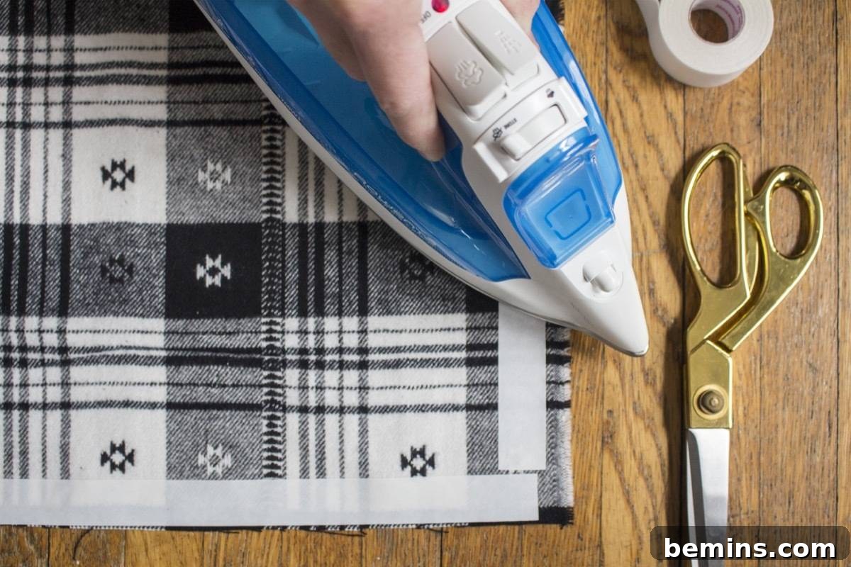 Fusing Fabric Together for Flannel Throw