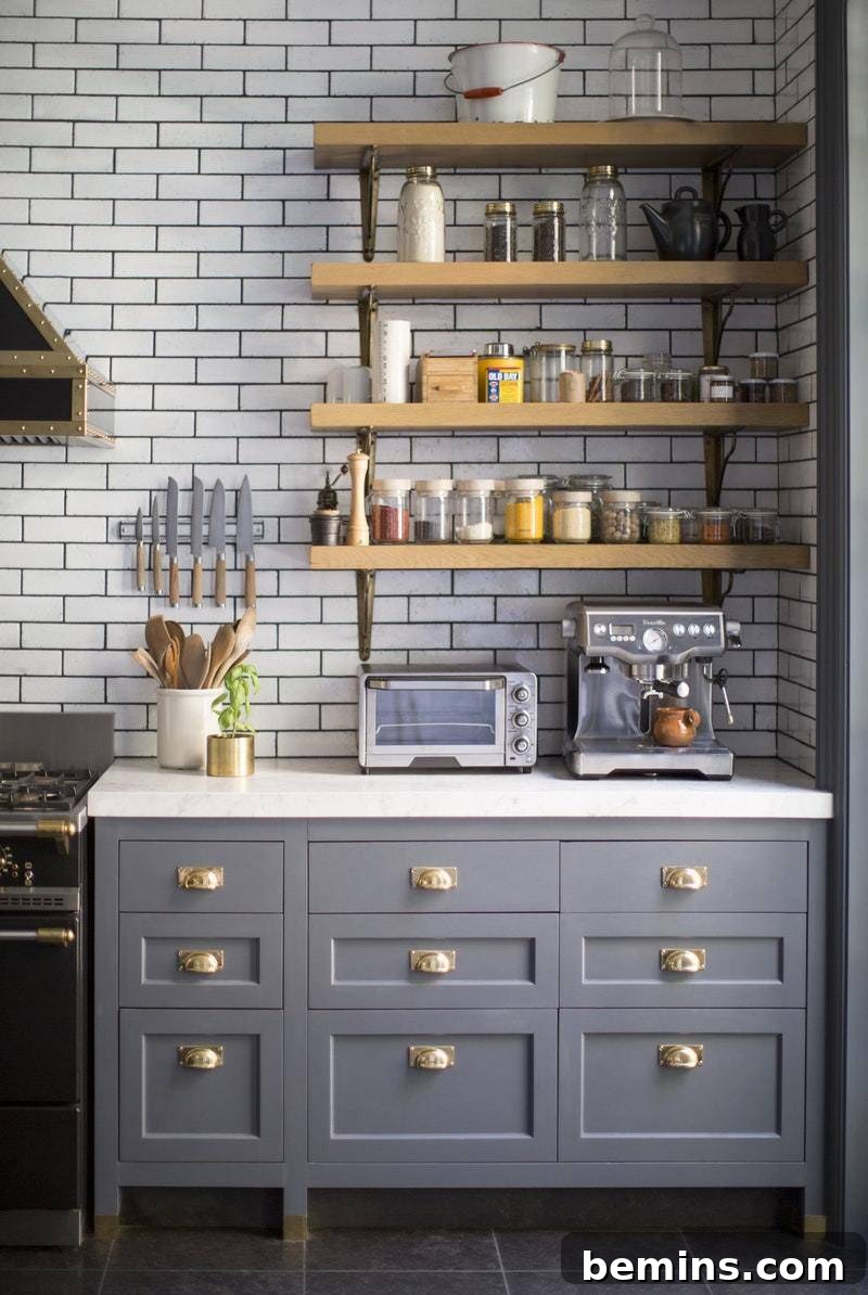 Curbly House Kitchen Inspiration - Gray Cabinetry