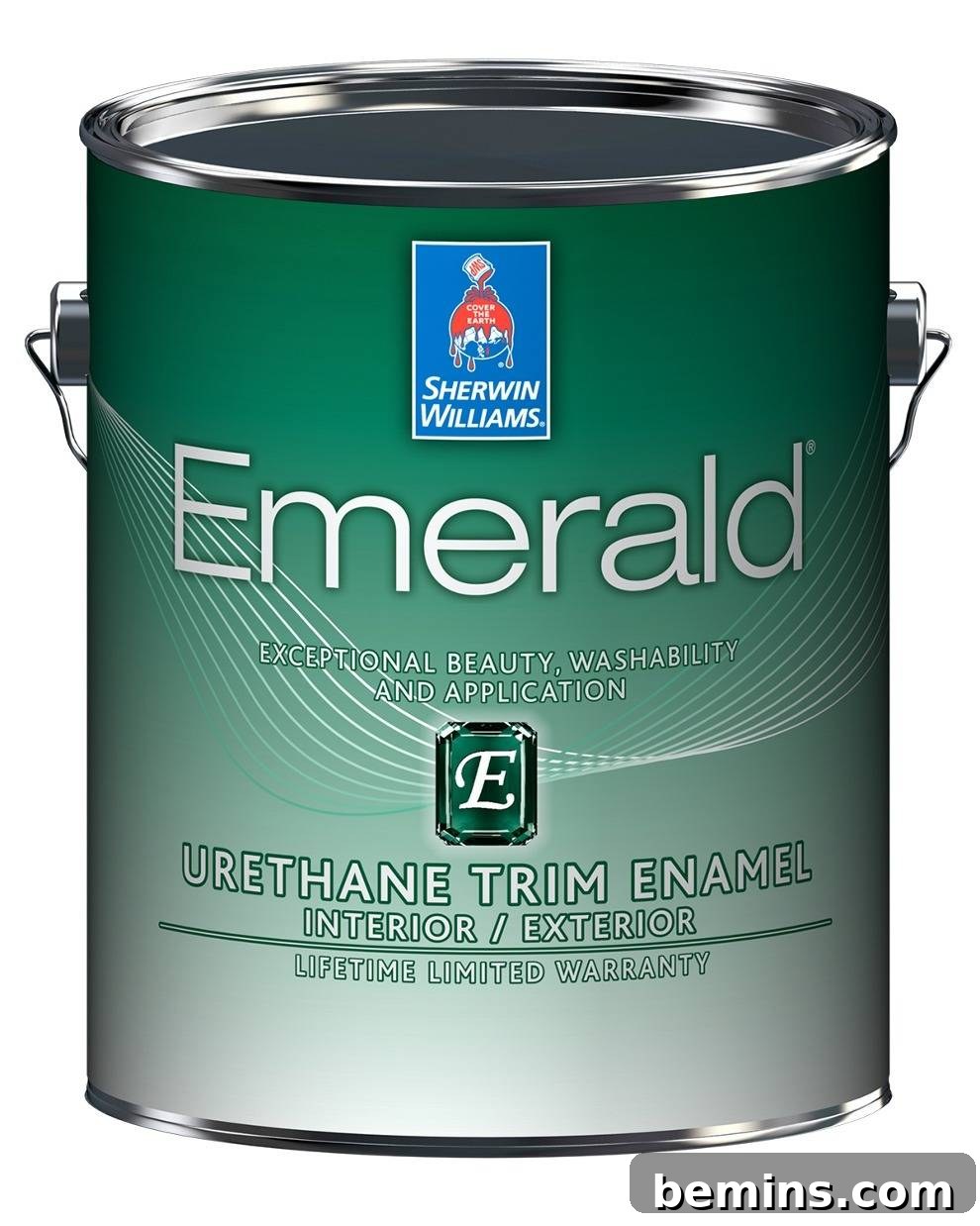 A gallon of Emerald paint.