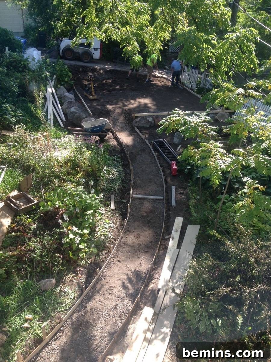 Concrete being poured