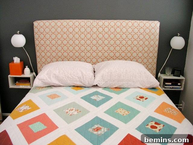 Bold Fabric Headboard DIY
