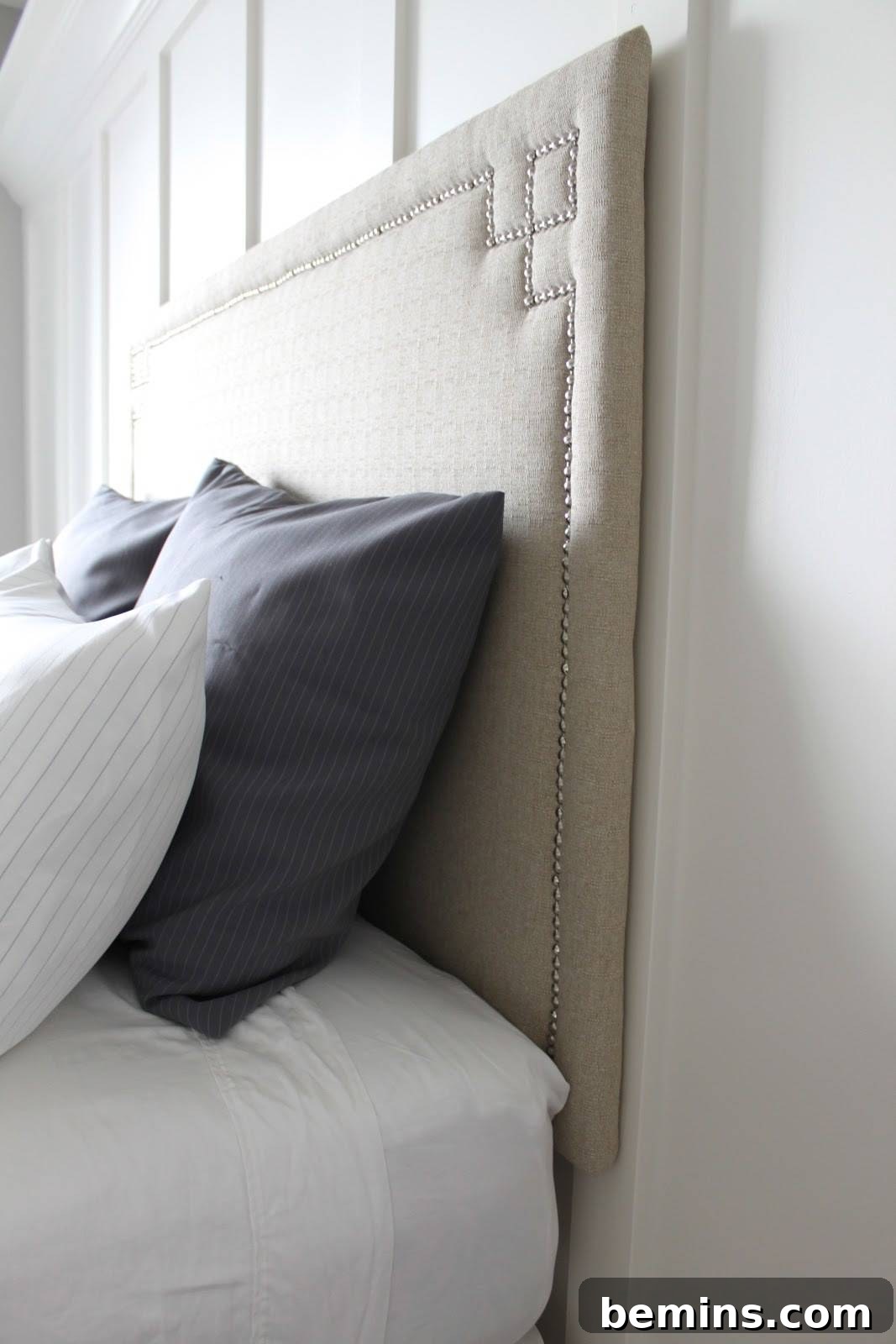 Unique Nailhead Design Headboard DIY