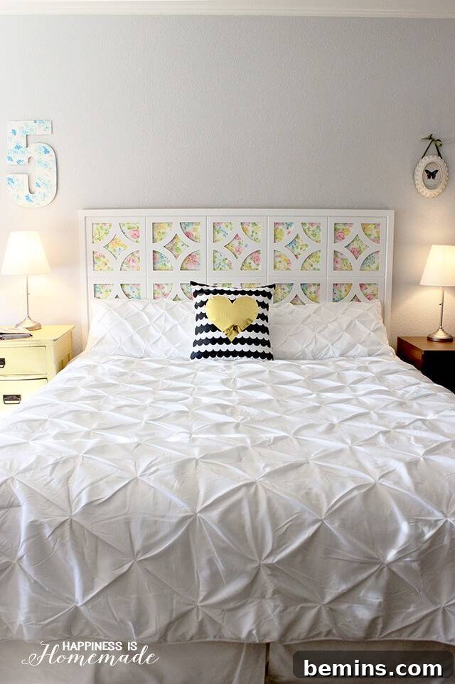 Vintage Sheet Headboard DIY