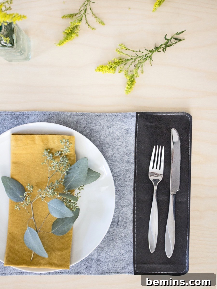 Minimalist Felt Placemats: A Simple DIY Project 2 DIY Simple Felt Placemats